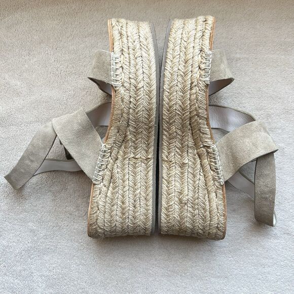 Rag & Bone August Light Tan Suede Espadrille Sandals Women EU 38.5 US 8 - 8.5 - Picture 4 of 13